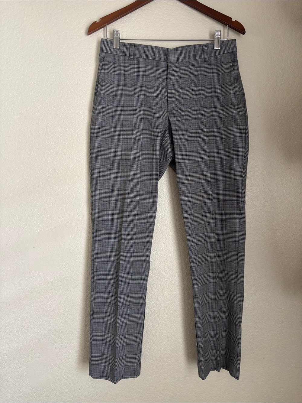 Tommy Hilfiger Gray Plaid Men's Dress Pants